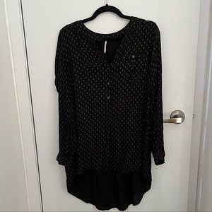Free People flowy Henley blouse size M